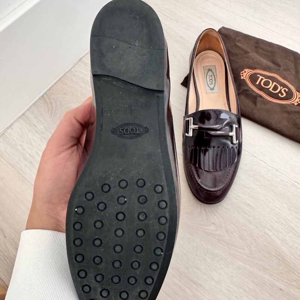 TOD'S Burgundy Loafers - Picture 2 of 2